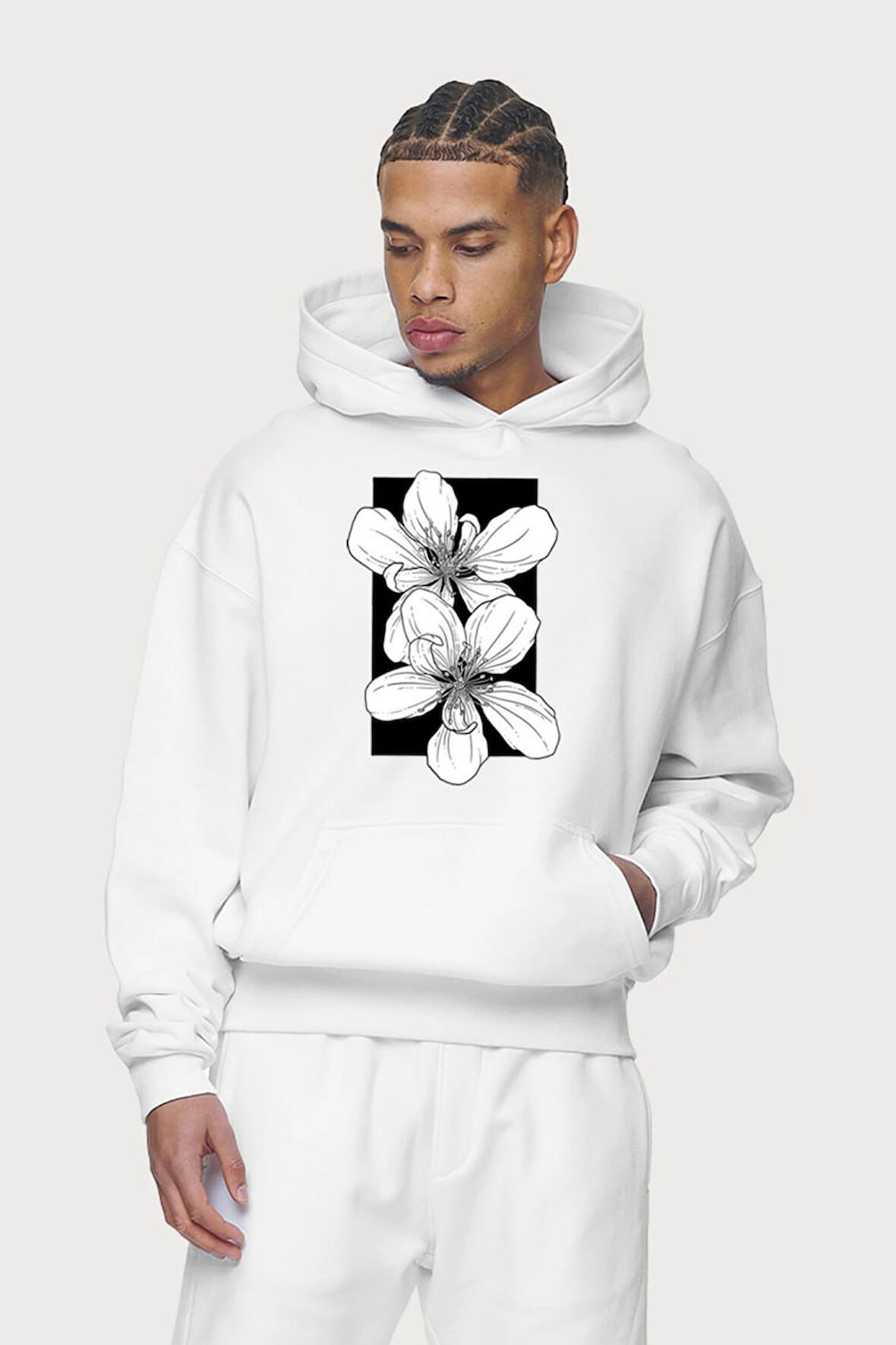 Baskılı Kapşonlu Sweatshirt FM1.181BÖ