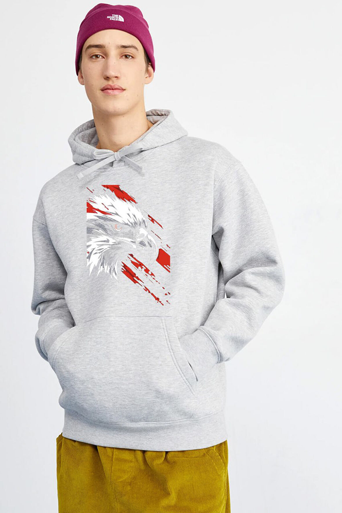 Baskılı Kapşonlu Sweatshirt FM1.183GÖ