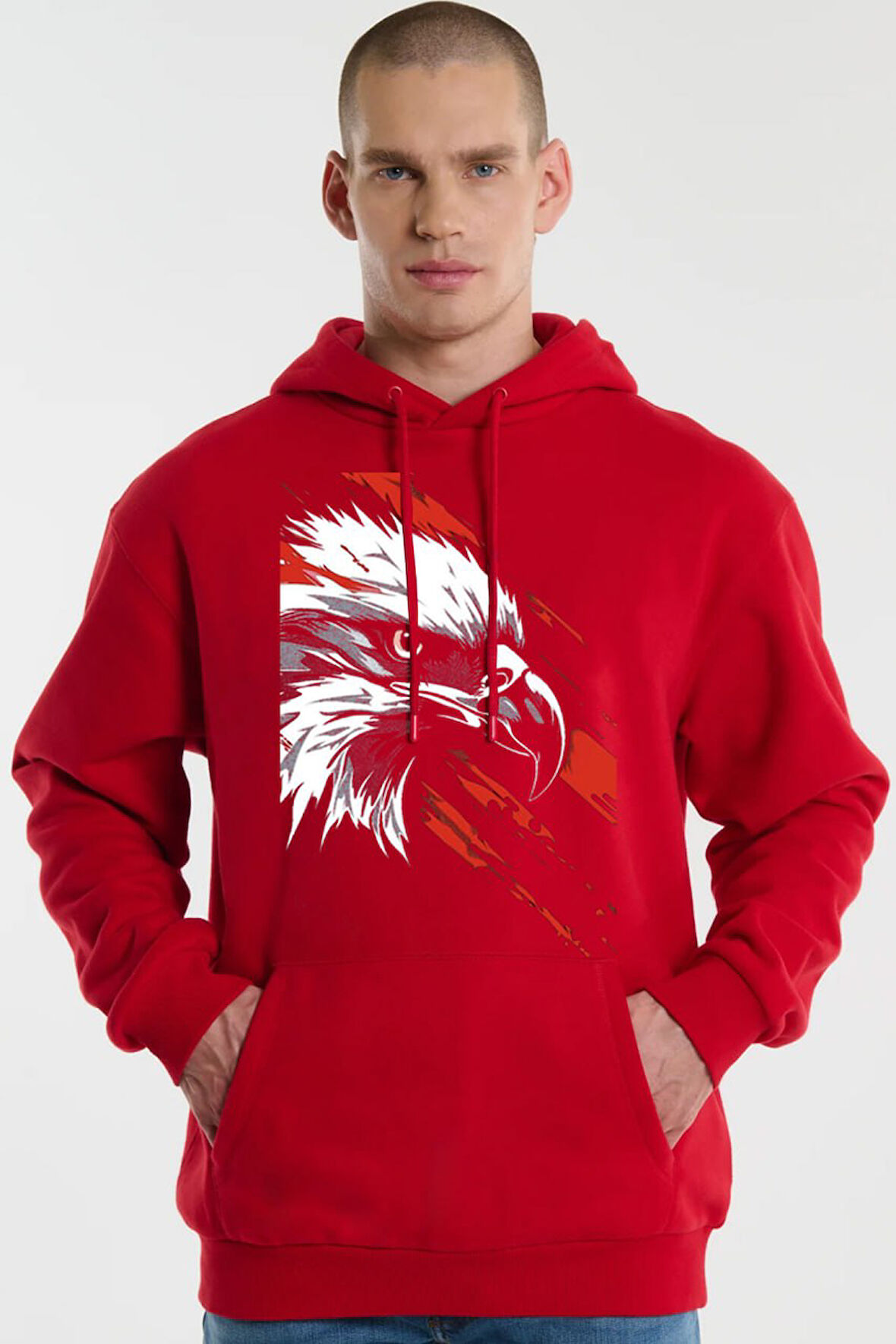 Baskılı Kapşonlu Sweatshirt FM1.183KÖ