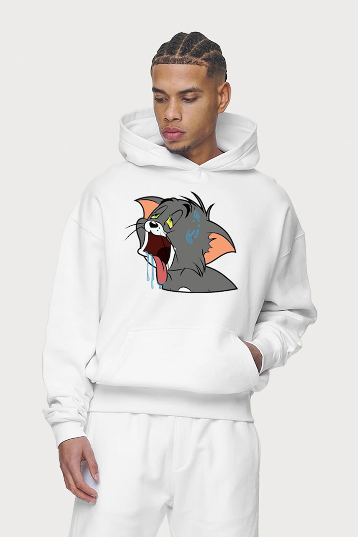 Baskılı Kapşonlu Sweatshirt FM1.185BÖ