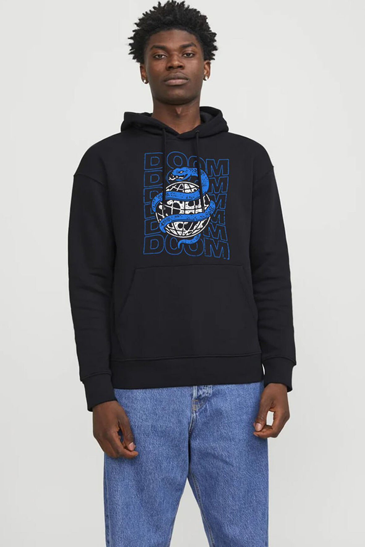 Baskılı Kapşonlu Sweatshirt FM1.186SÖ