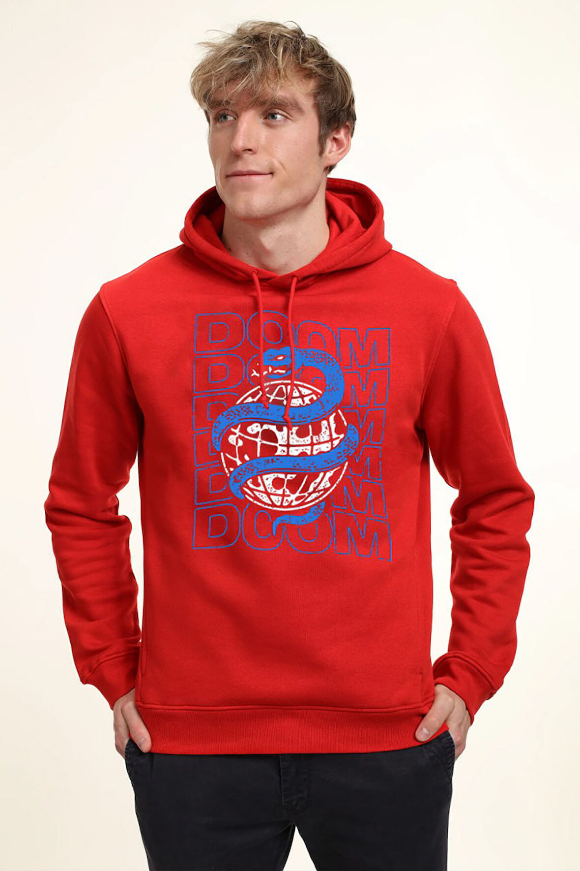 Baskılı Kapşonlu Sweatshirt FM1.186KÖ