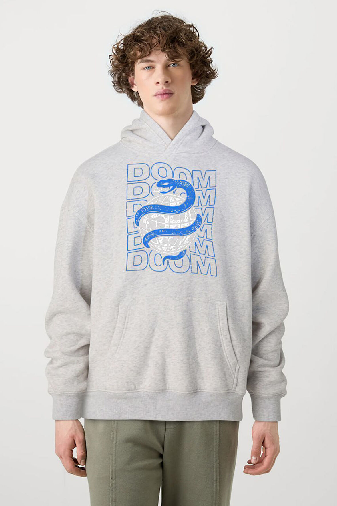 Baskılı Kapşonlu Sweatshirt FM1.186GÖ