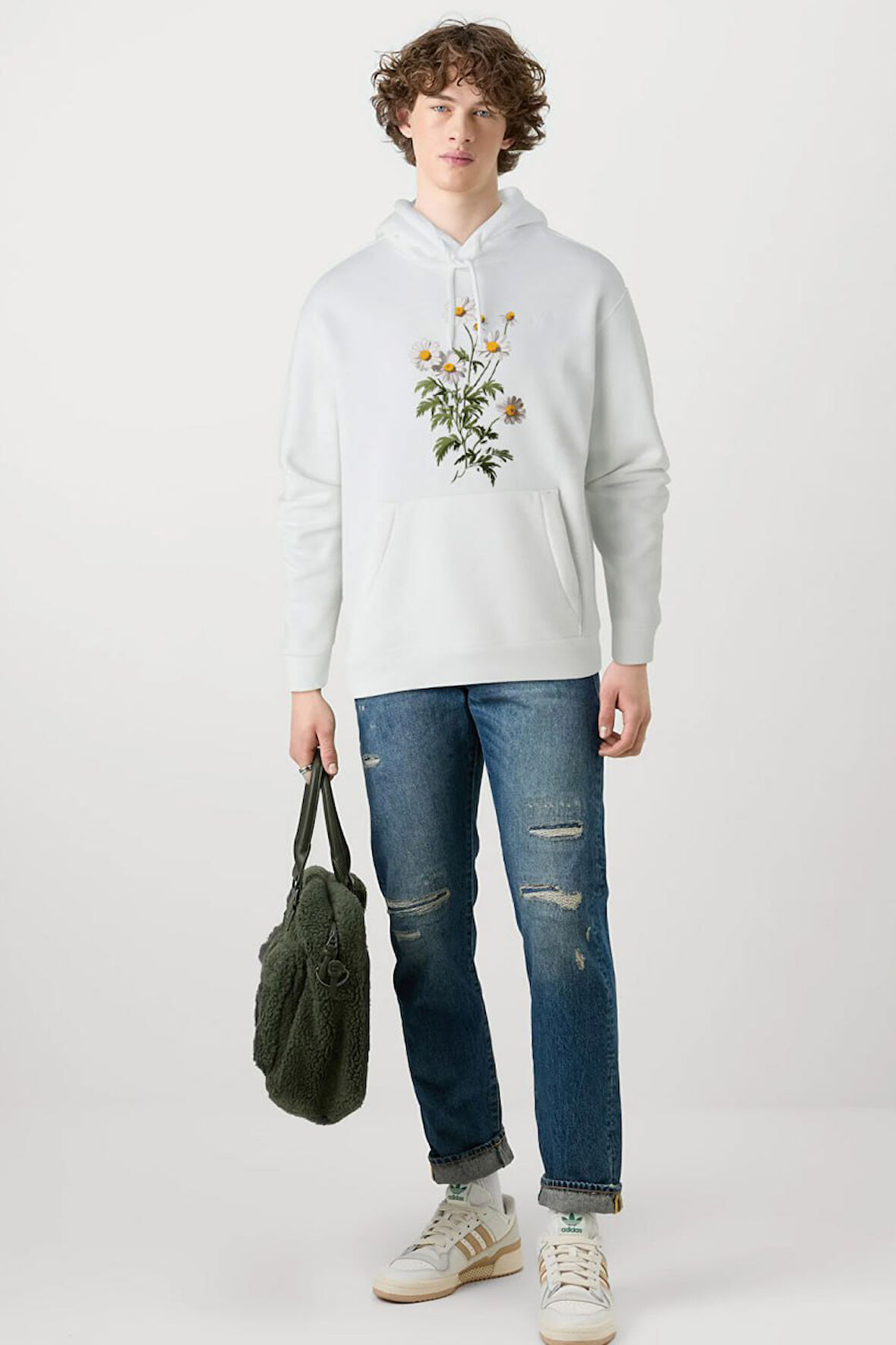 Baskılı Kapşonlu Sweatshirt FM1.188BÖ