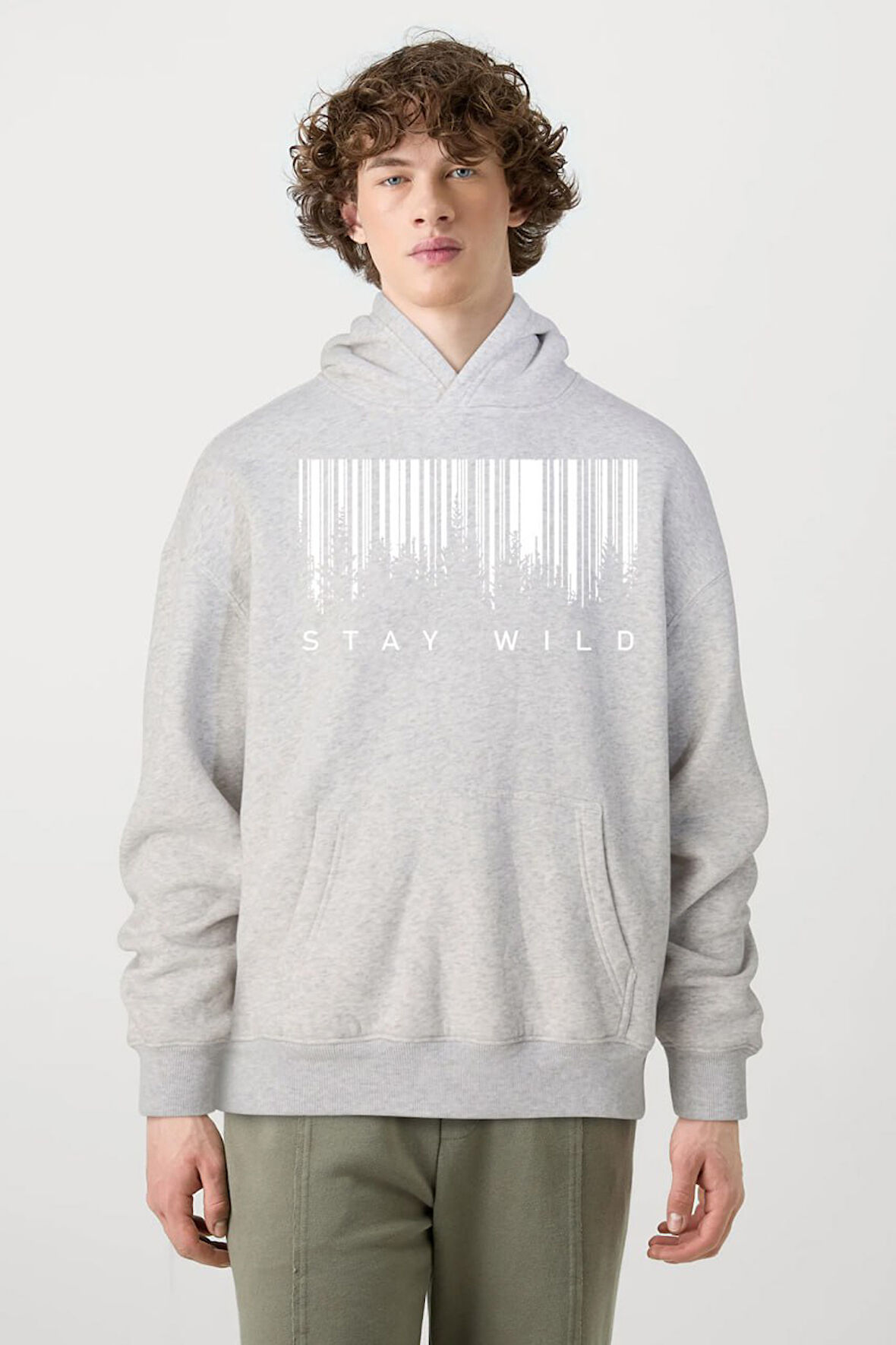 Baskılı Kapşonlu Sweatshirt FM1.191GÖ