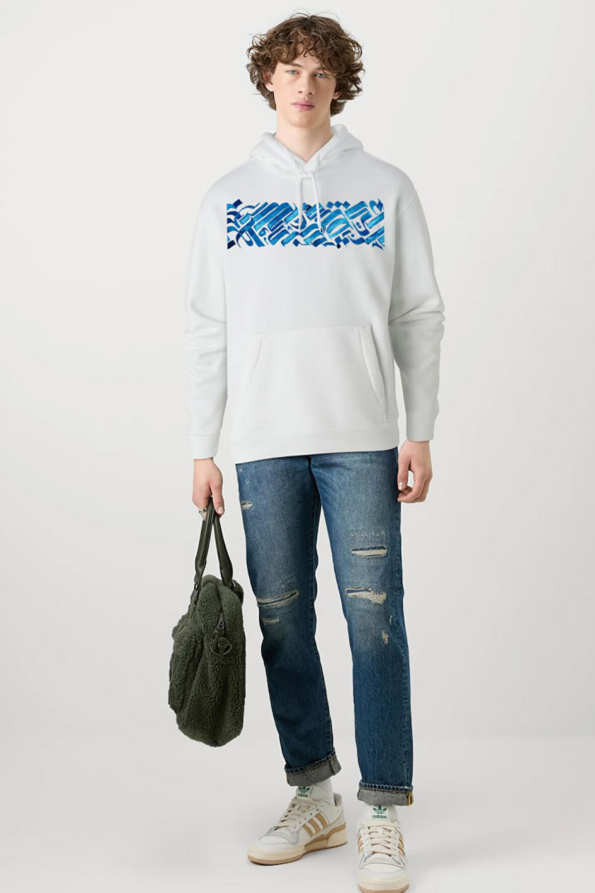 Baskılı Kapşonlu Sweatshirt FM1.195BÖ