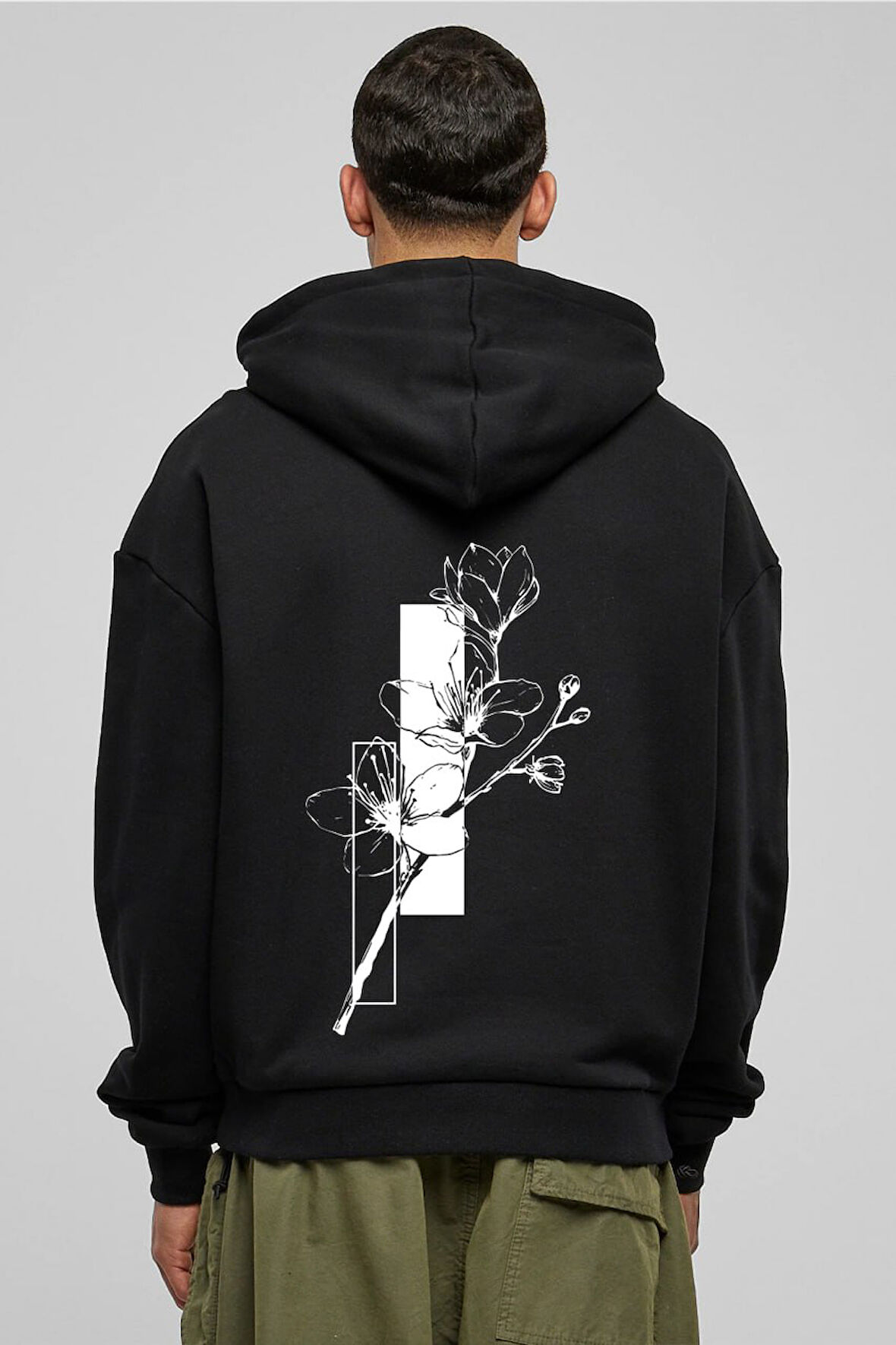 Baskılı Kapşonlu Sweatshirt FM1SÖ