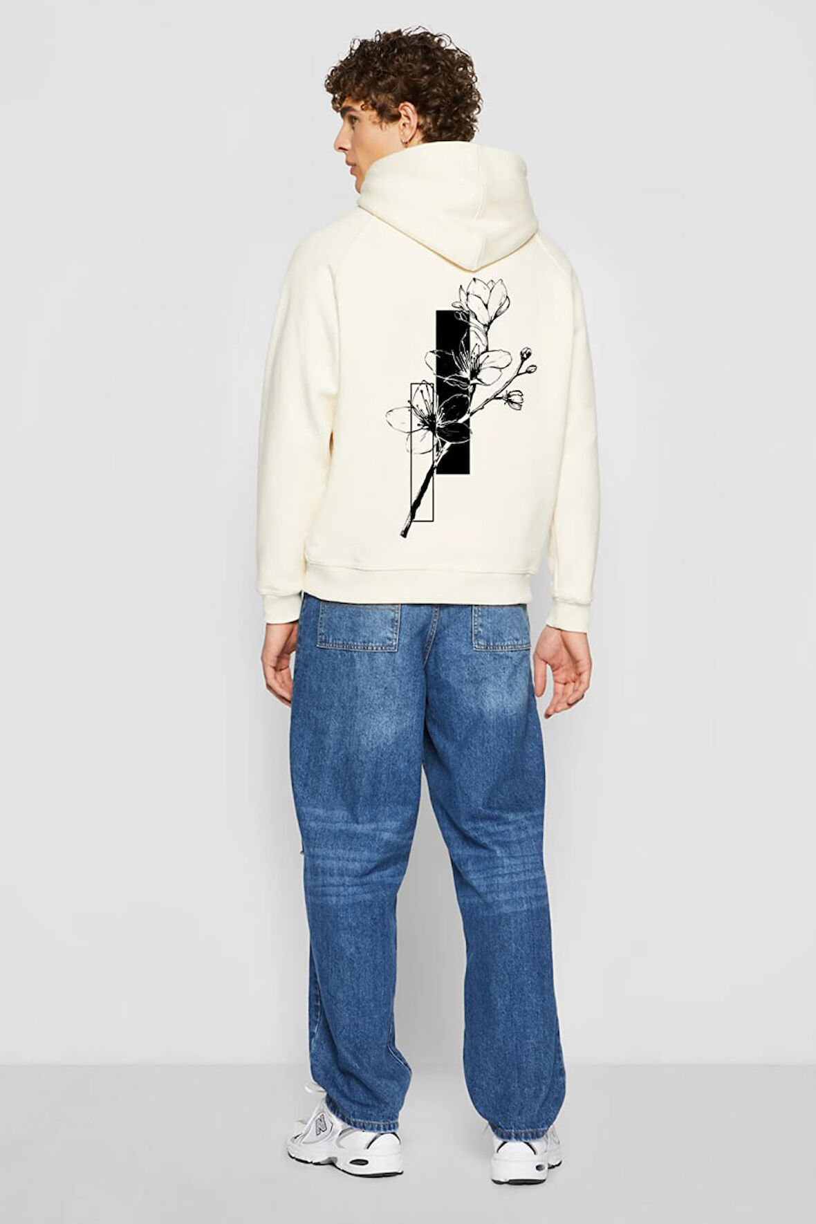 Baskılı Kapşonlu Sweatshirt FM1BJÖ