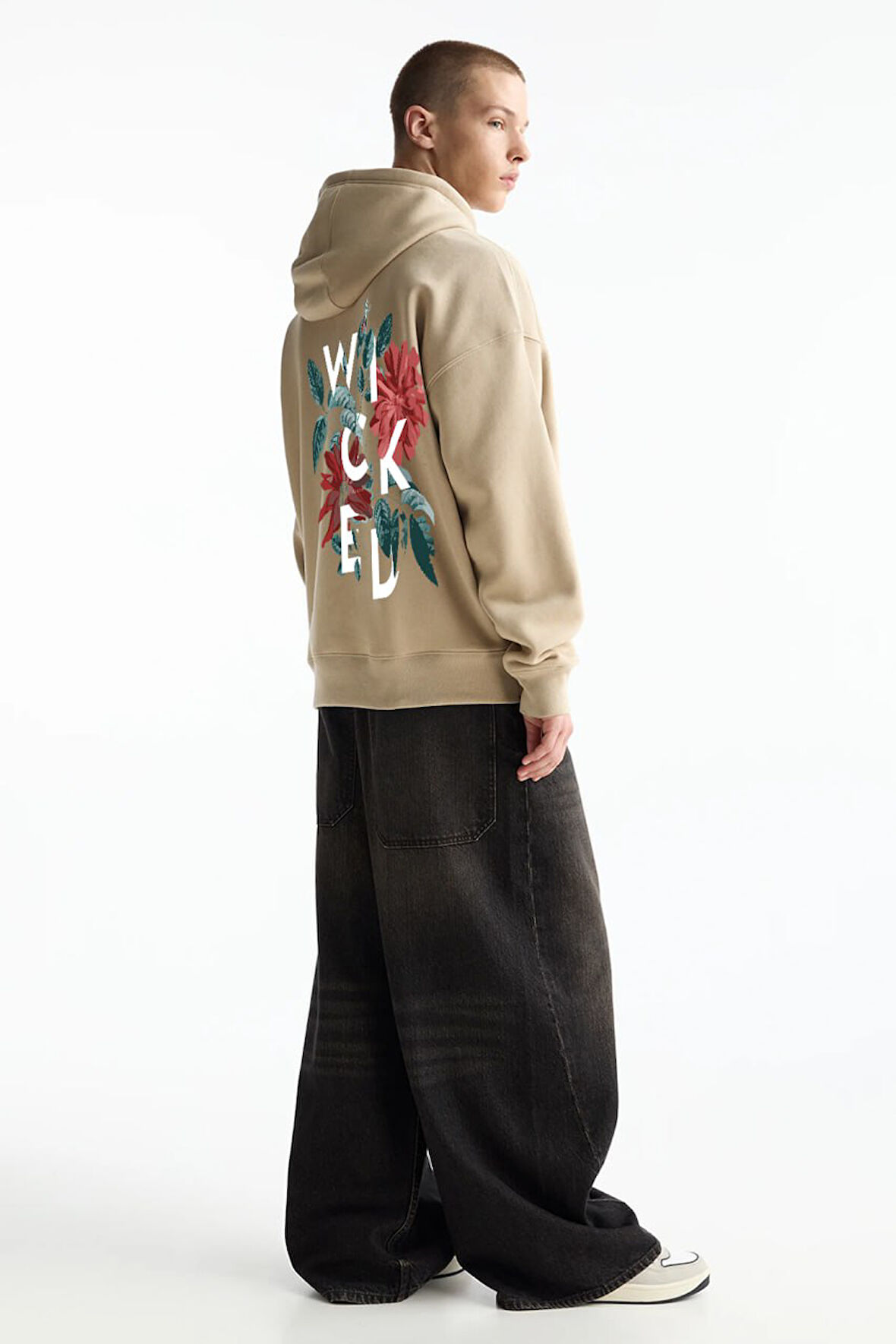 Baskılı Kapşonlu Sweatshirt FM1.2BJA