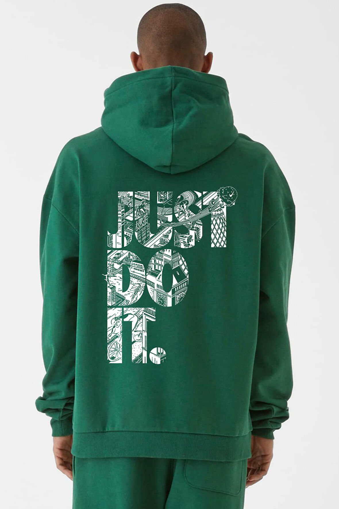 Baskılı Kapşonlu Sweatshirt FM1.3YA