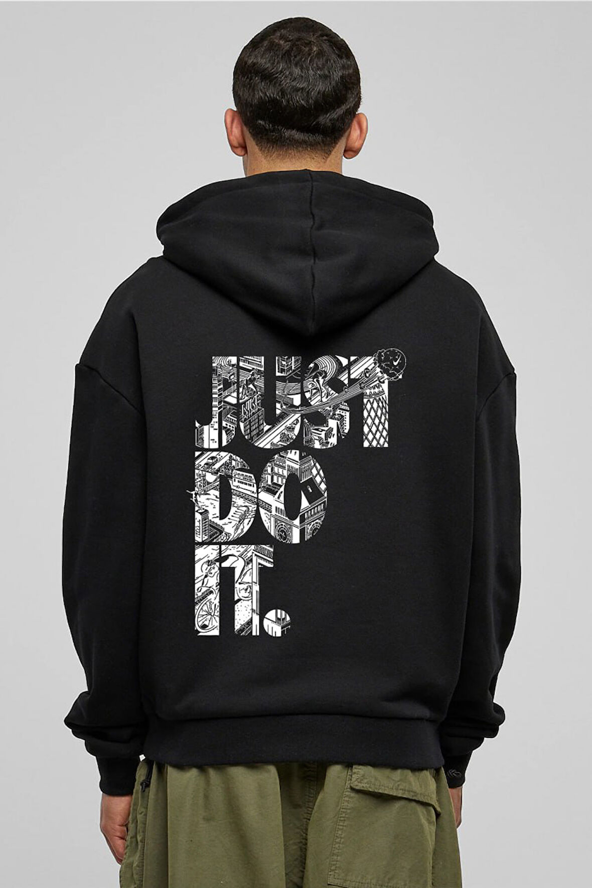 Baskılı Kapşonlu Sweatshirt FM1.3SA
