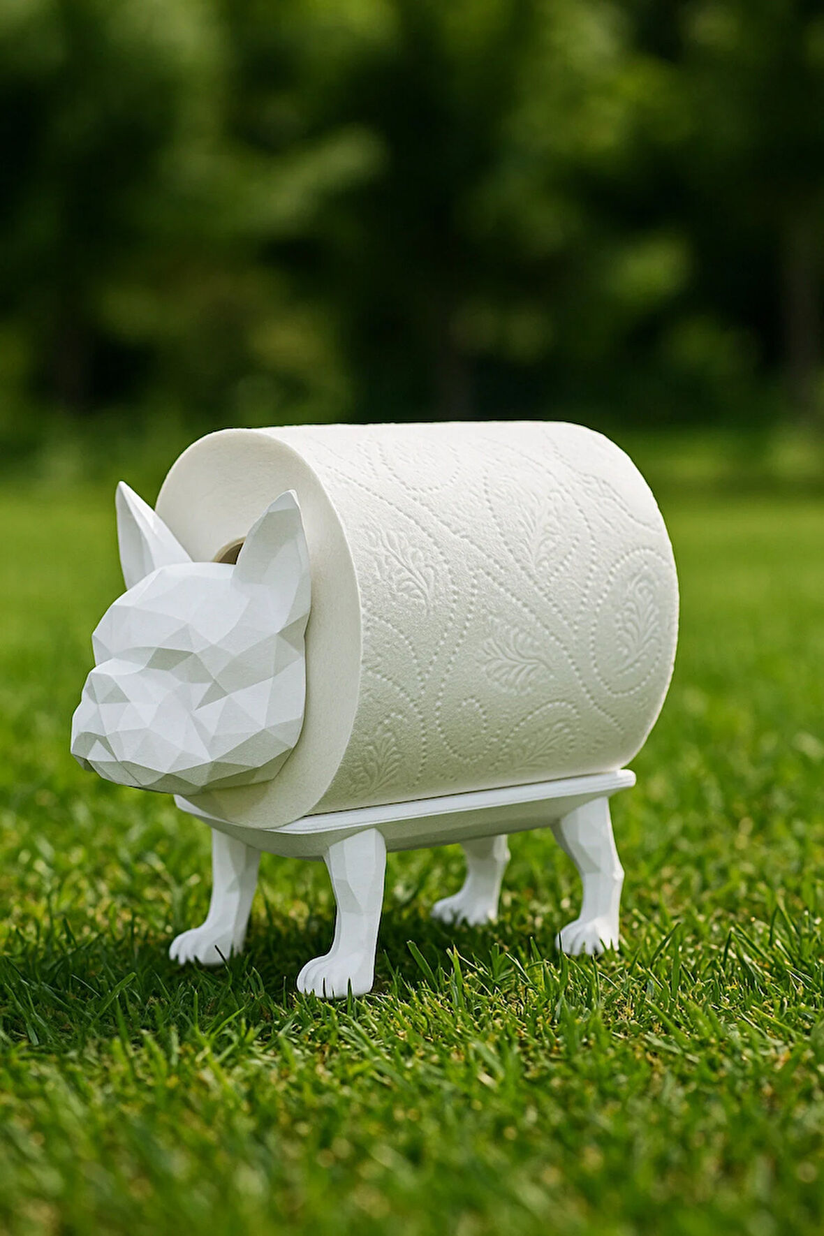 Dekoratif Tuvalet Kağıdı Pratik Ev Dekorasyon Bulldog Tuvalet Tasarım 14 x 12 Cm