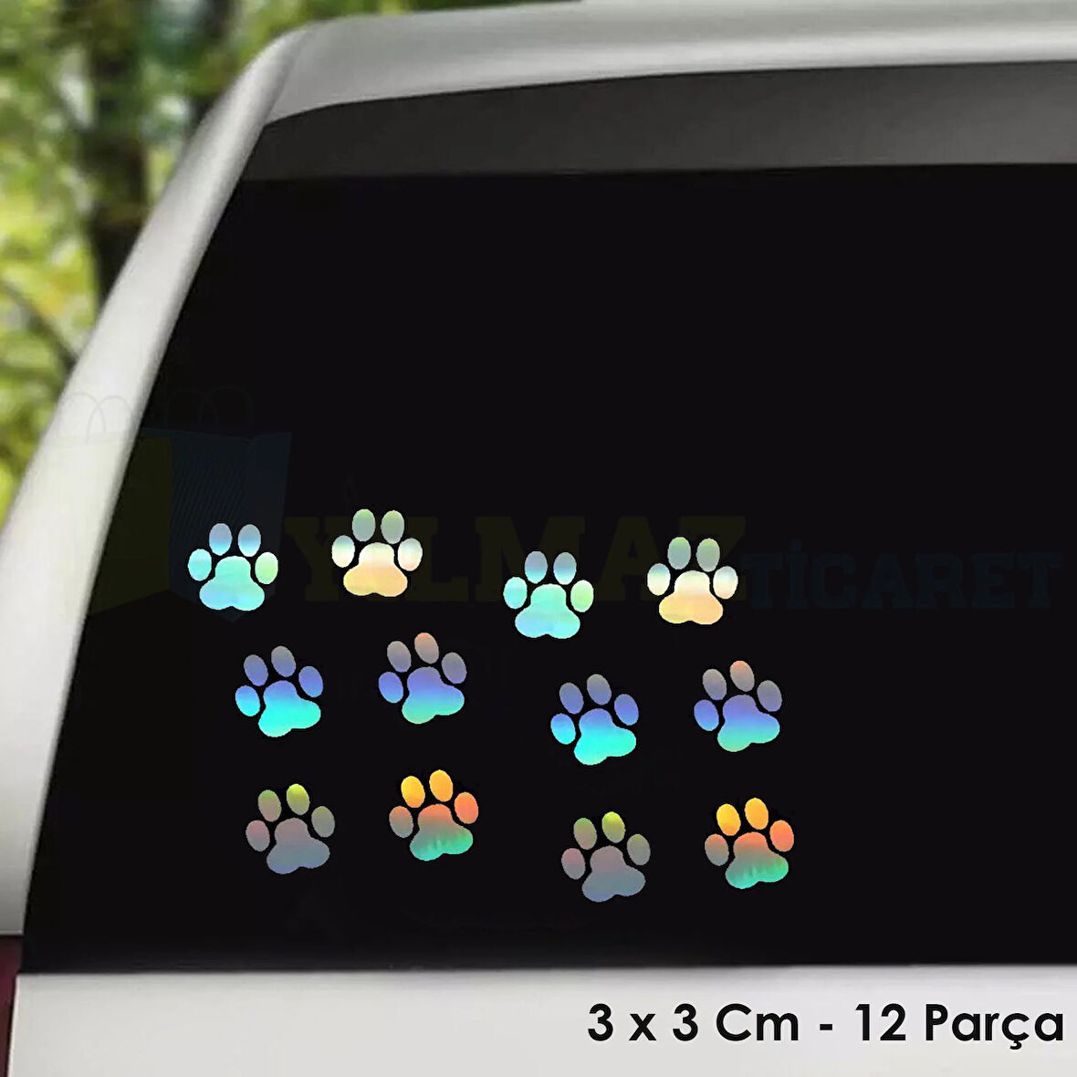 Kedi Pati Yeni Süper Hologram Oto Sticker