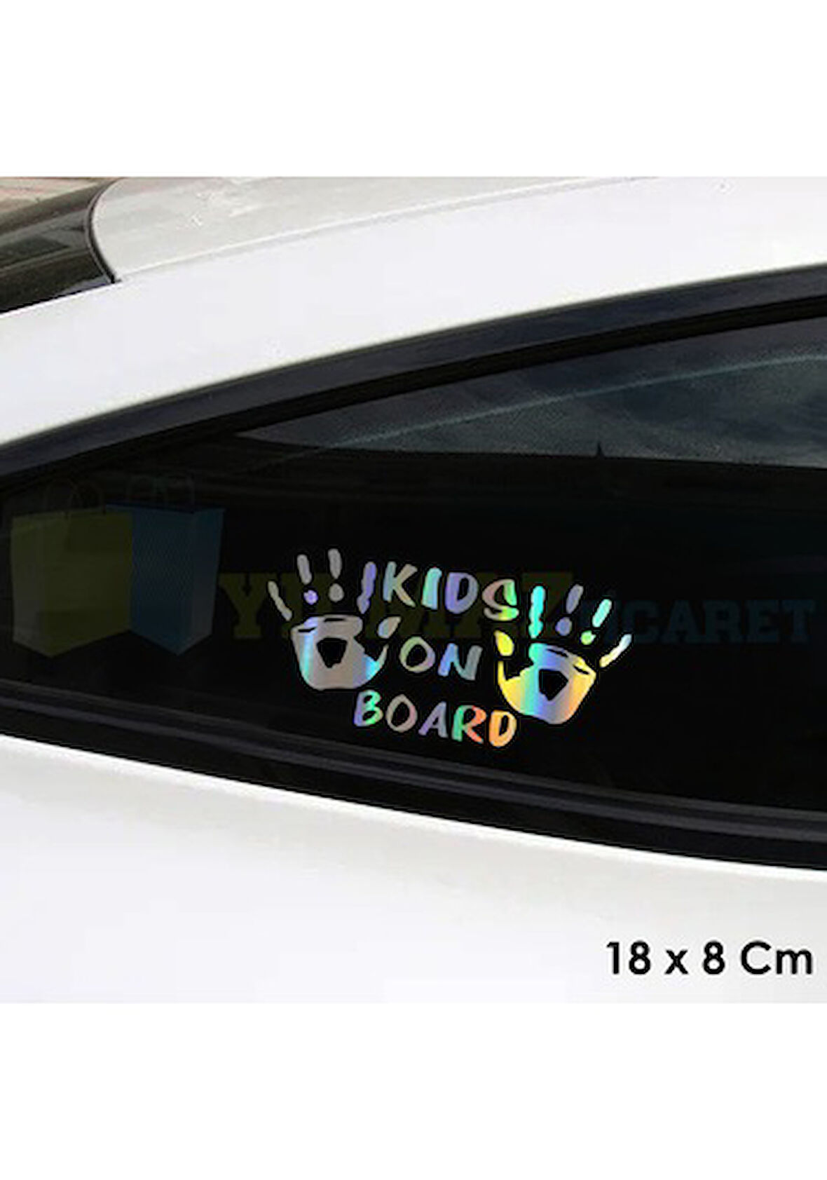 Baby On Board Arabada Bebek Var El İzi Yeni Süper Hologram Oto Sticker