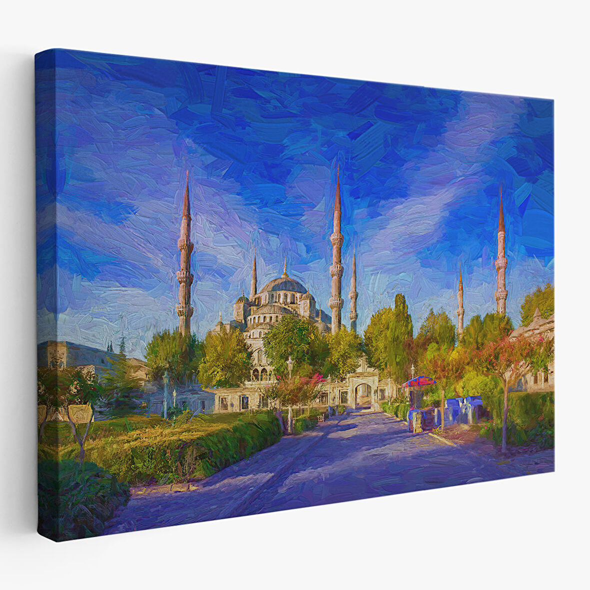 Sultan Ahmet Camii Yağlıboya Görünüm Kanvas Tablo-3694