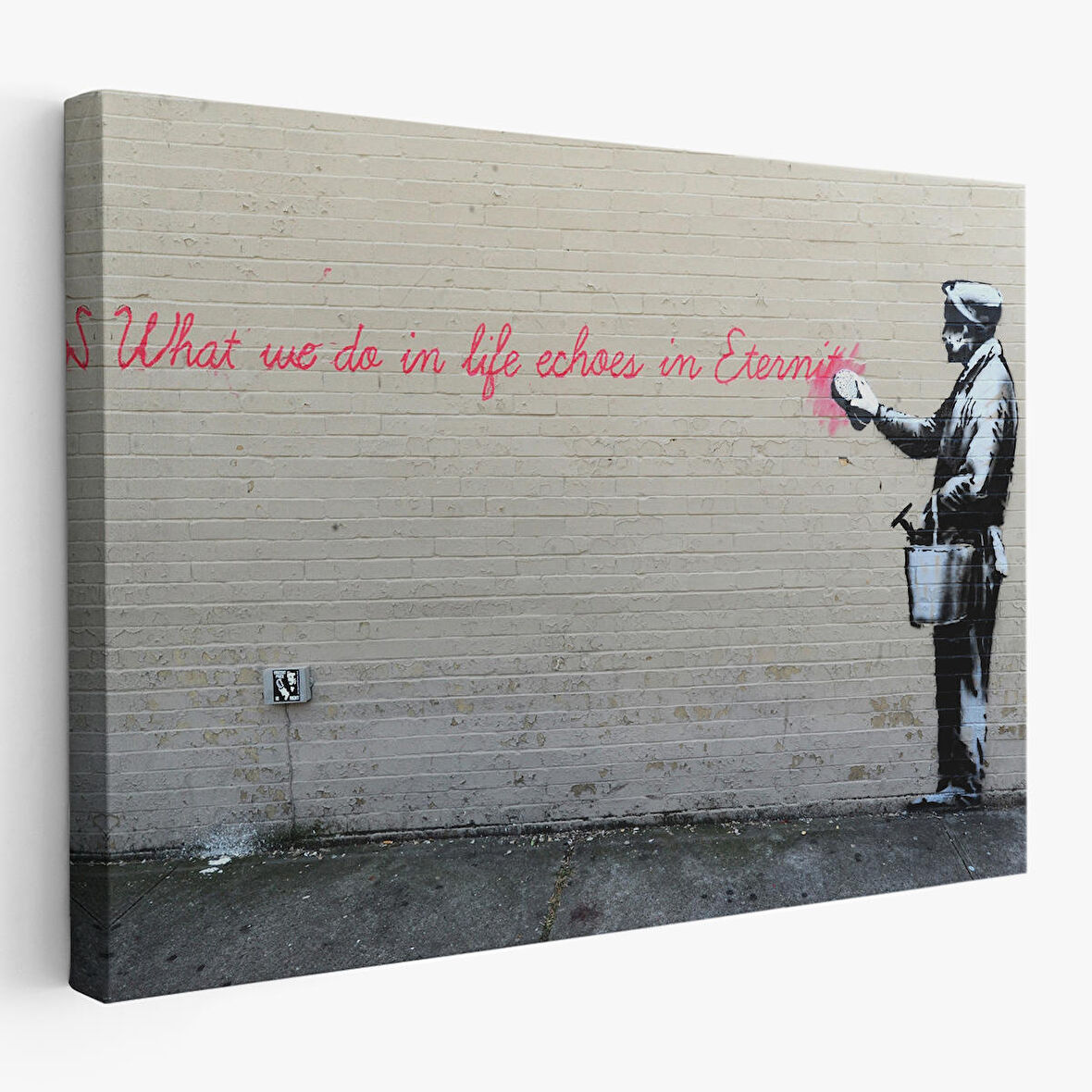 Bansky'nin Hayatta Yaptiklarimiz Ebediyette Yankilanir Yazılı Eseri Tablo-5007