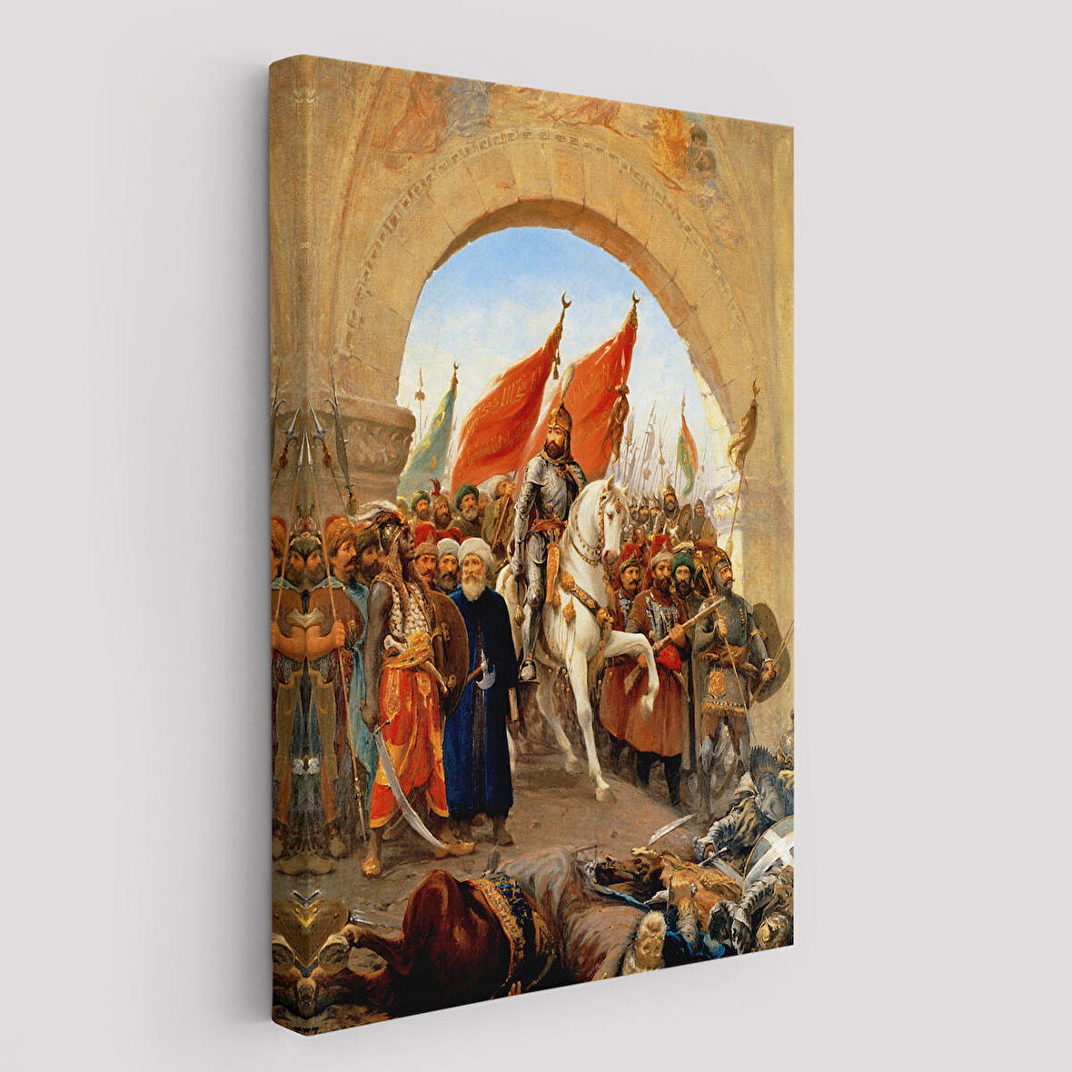 Fatih Sultan Mehmet Istanbul'a Girişi Tablosu - Fausto Zonaro -6439