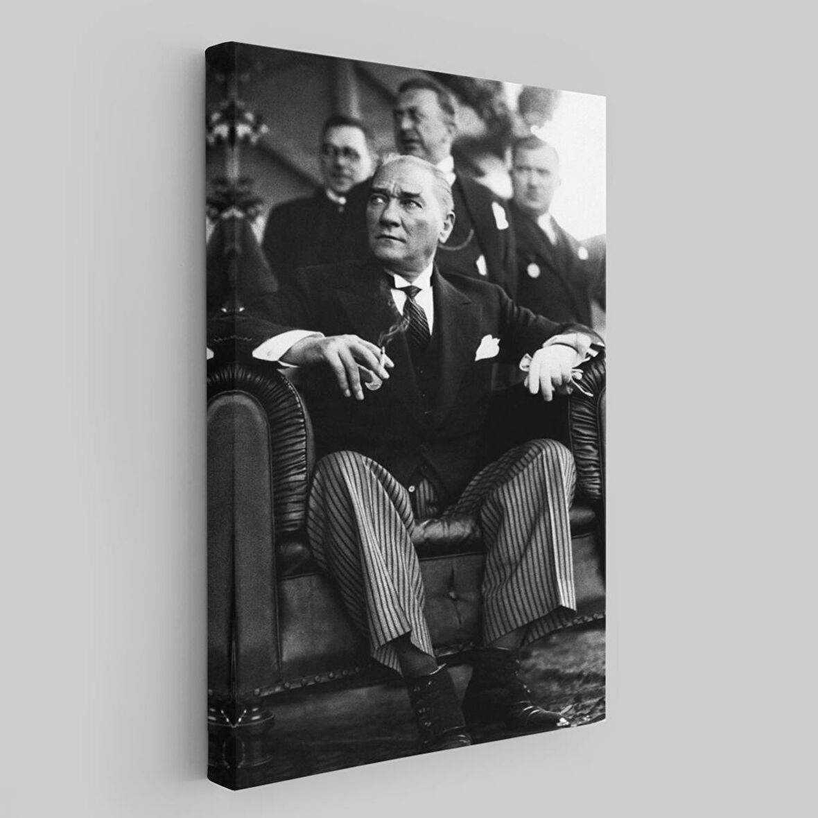 Atatürk Portre Tablosu Mustafa Kemal Atatürk Dikdörtgen Dekoratif Kanvas Tablo-CŞ-71