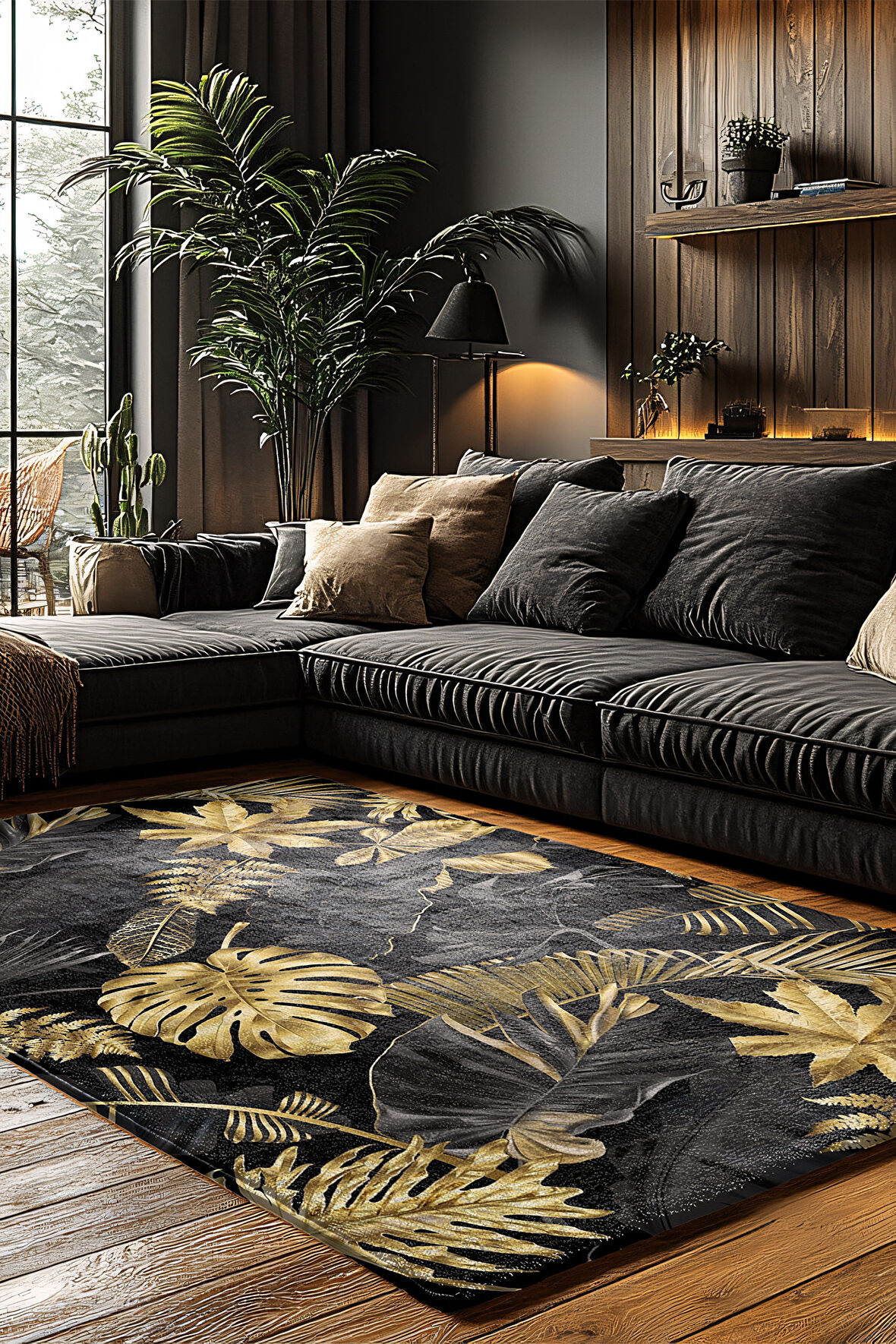 Kaymaz Taban Trend Vintage Yıkanabilir Dijital Baskı Halı