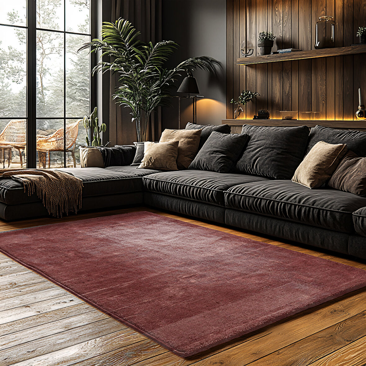 Kaymaz Taban Trend Vintage Yıkanabilir Dijital Baskı Halı