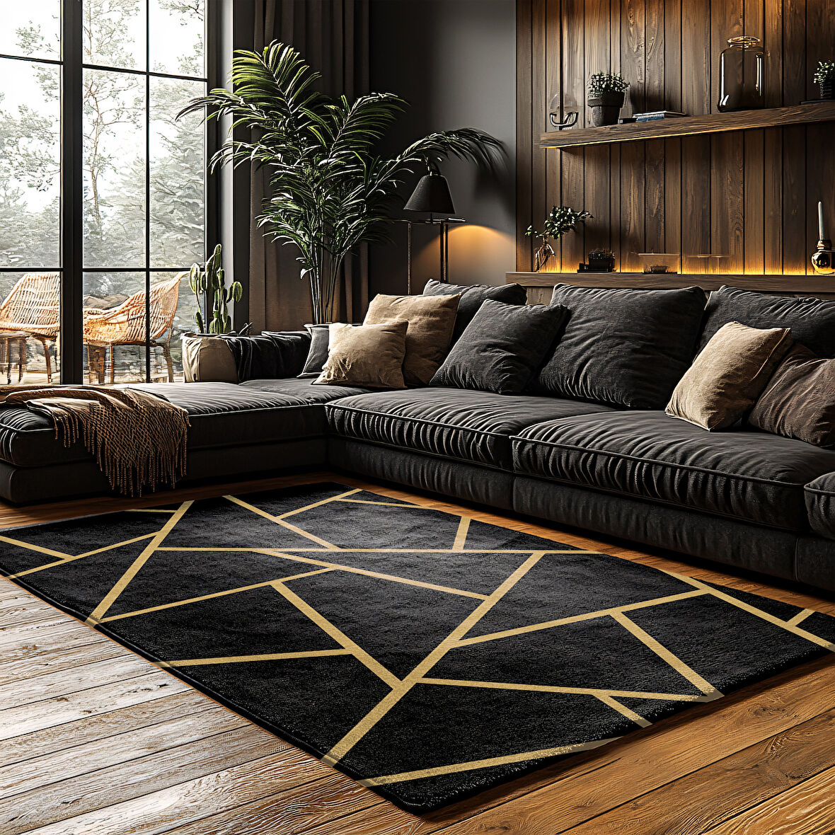 Kaymaz Taban Trend Vintage Yıkanabilir Dijital Baskı Halı