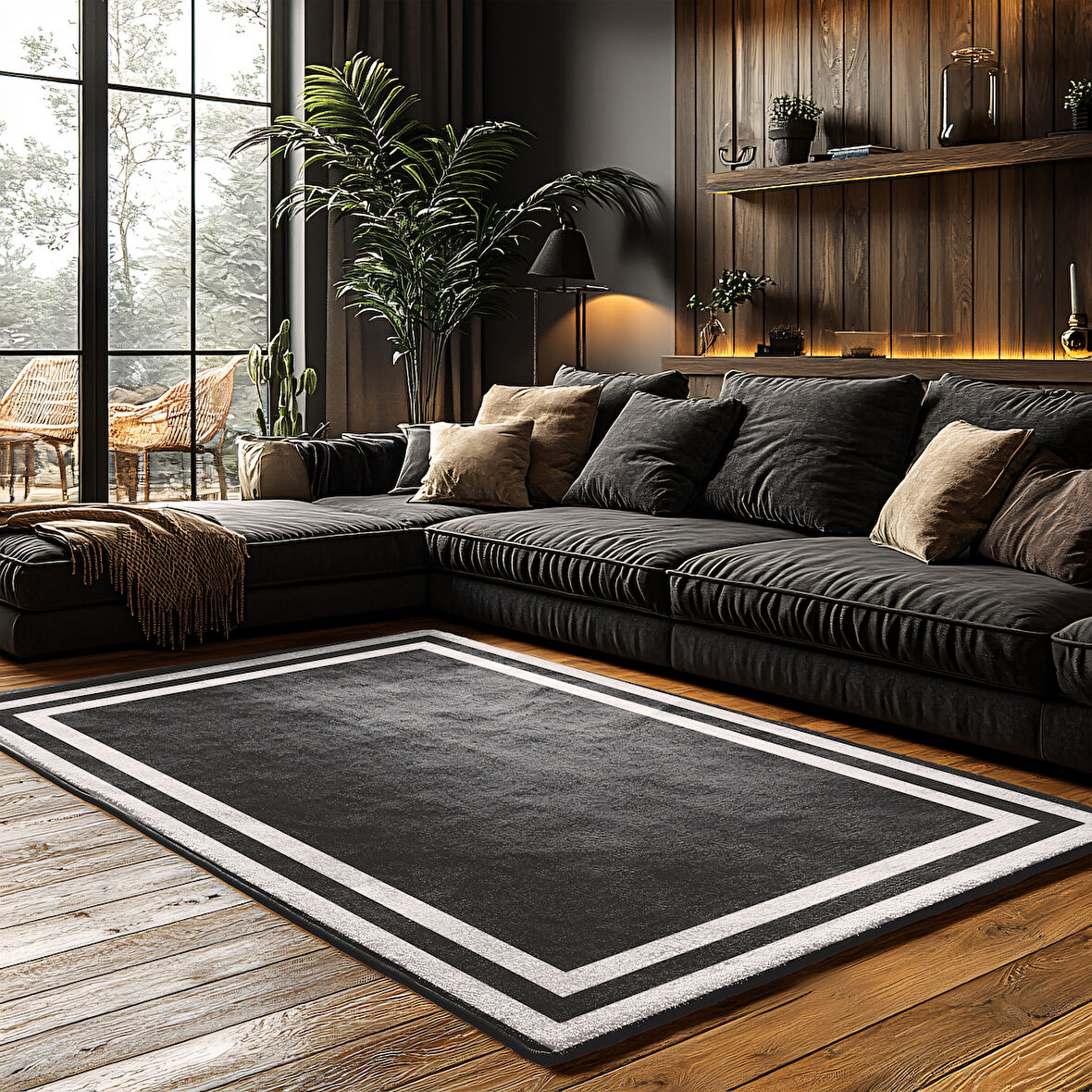 Kaymaz Taban Trend Vintage Yıkanabilir Dijital Baskı Halı