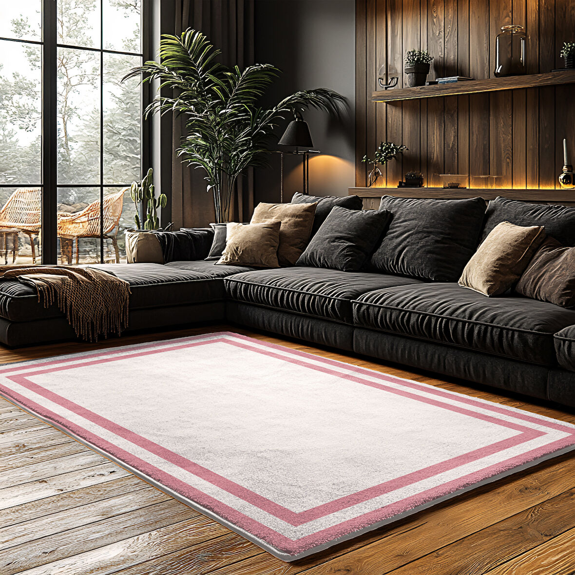 Kaymaz Taban Trend Vintage Yıkanabilir Dijital Baskı Halı