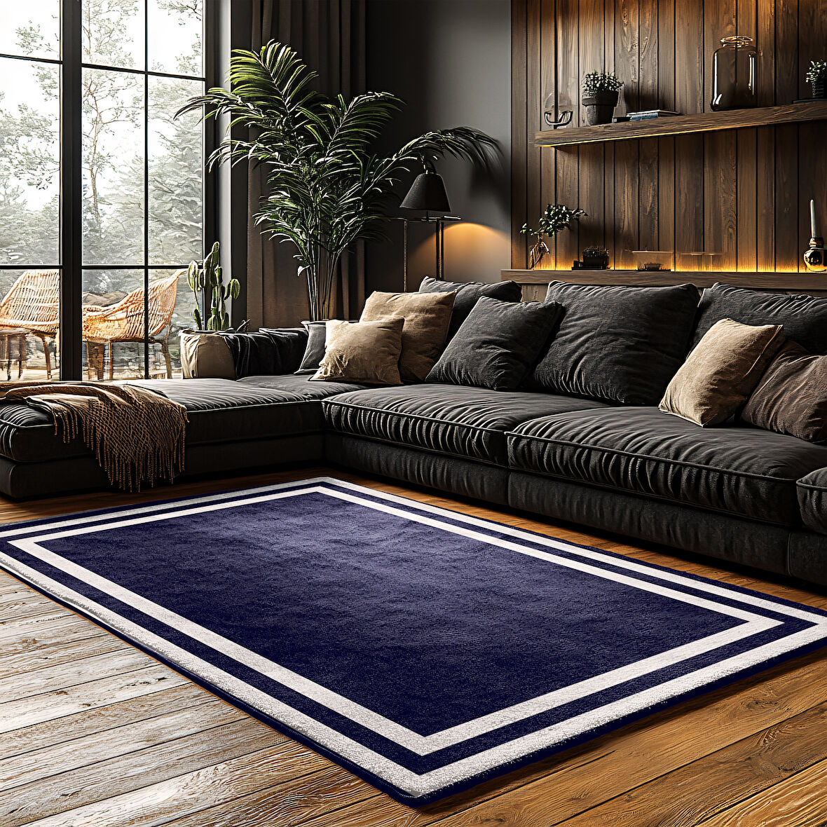 Kaymaz Taban Trend Vintage Yıkanabilir Dijital Baskı Halı