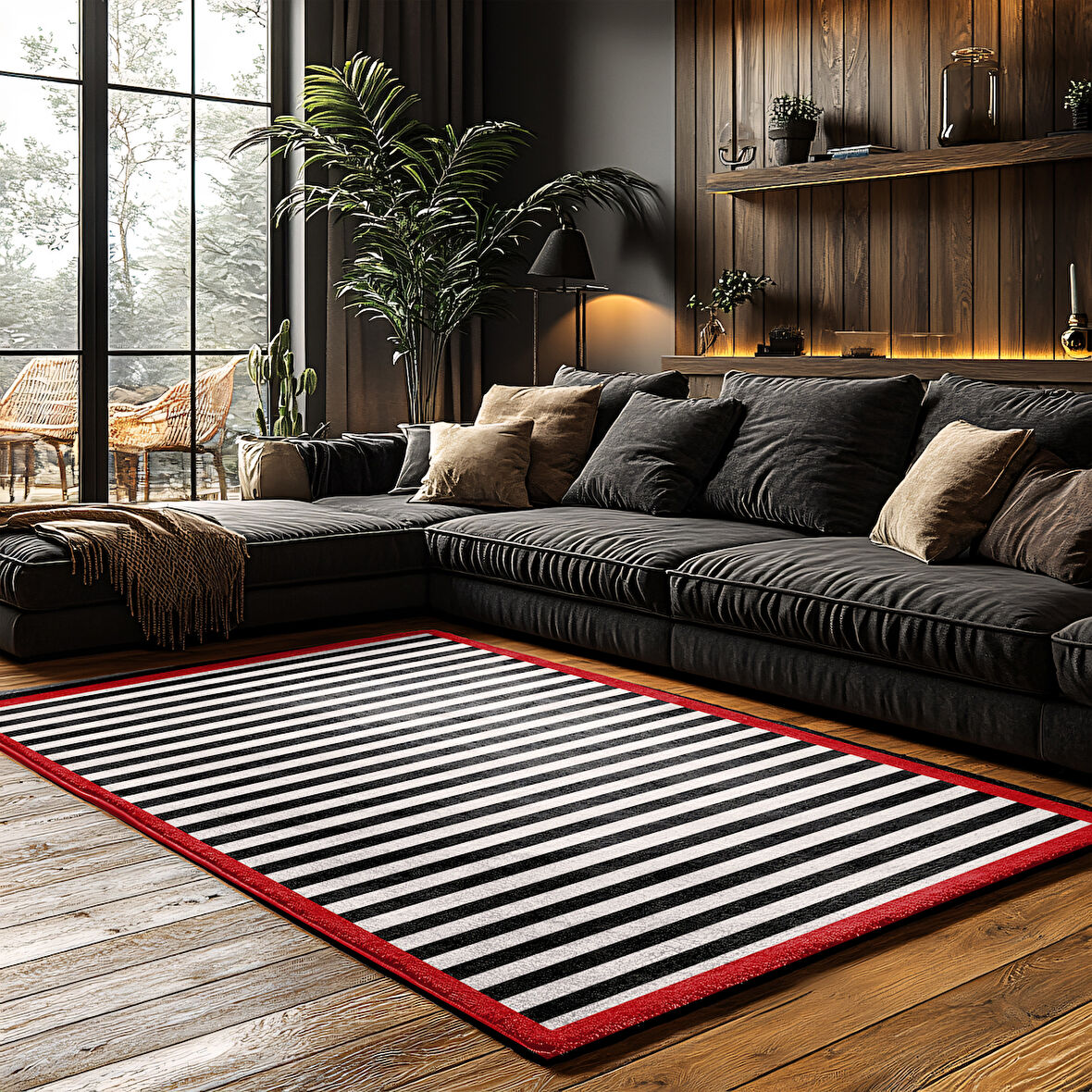 Kaymaz Taban Trend Vintage Yıkanabilir Dijital Baskı Halı