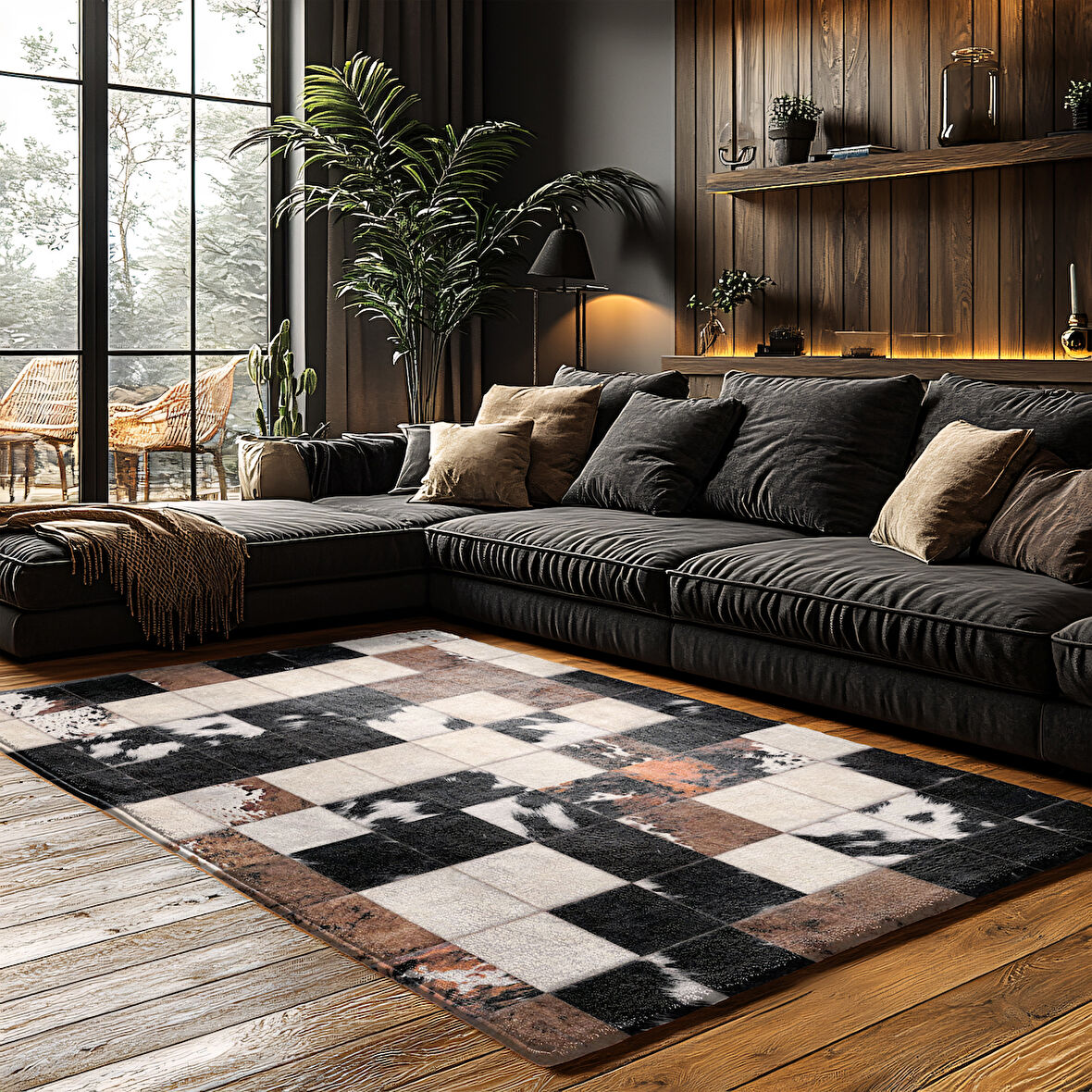 Kaymaz Taban Trend Vintage Yıkanabilir Dijital Baskı Halı