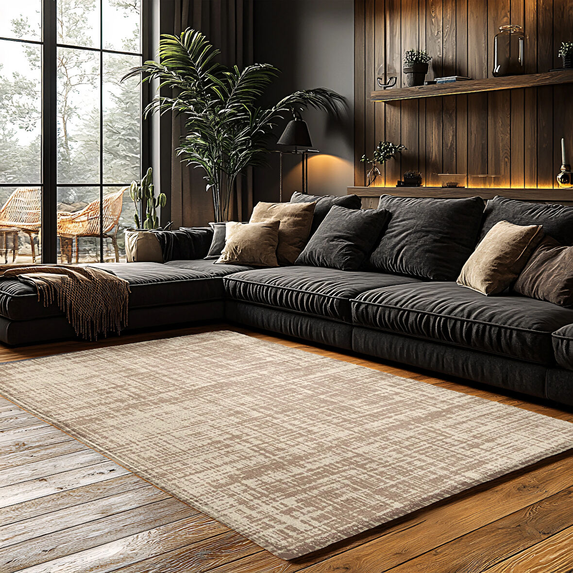 Kaymaz Taban Trend Vintage Yıkanabilir Dijital Baskı Halı