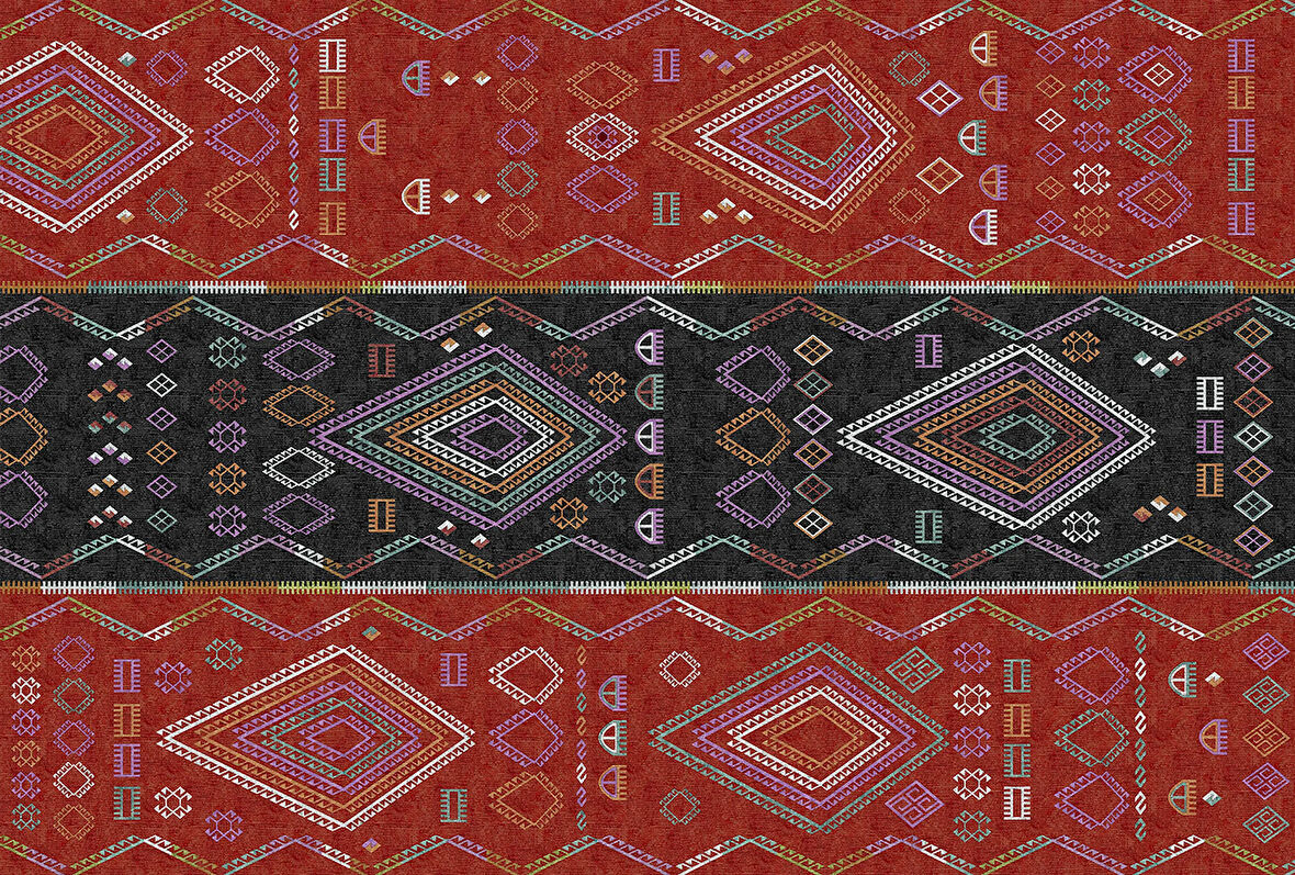 Kaymaz Taban Trend Vintage Yıkanabilir Dijital Baskı Halı