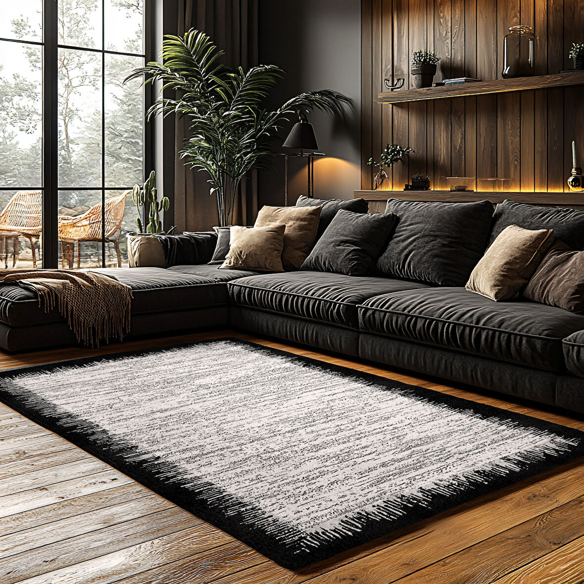 Kaymaz Taban Trend Vintage Yıkanabilir Dijital Baskı Halı