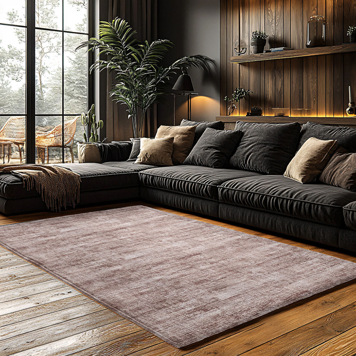 Kaymaz Taban Trend Vintage Yıkanabilir Dijital Baskı Halı