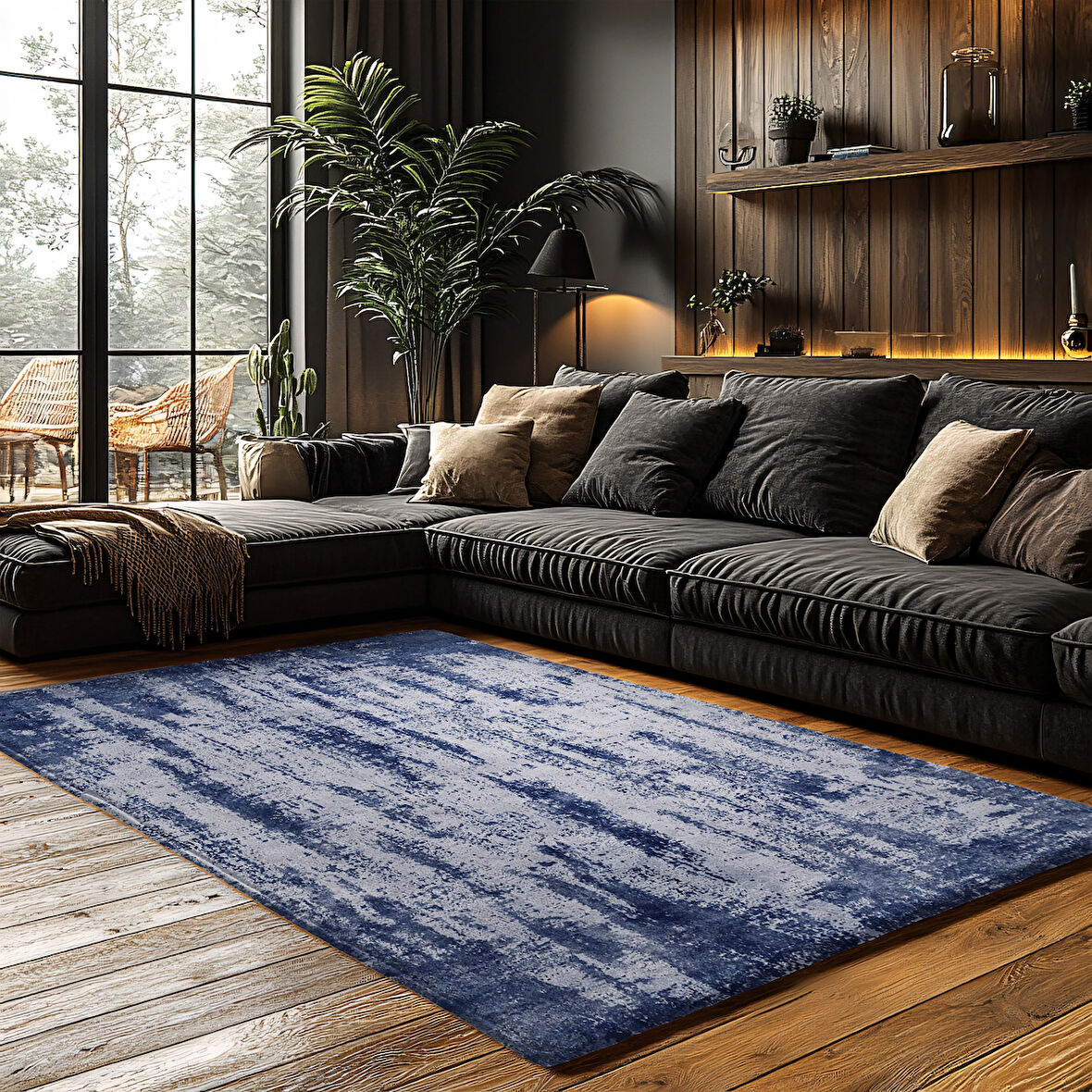 Kaymaz Taban Trend Vintage Yıkanabilir Dijital Baskı Halı