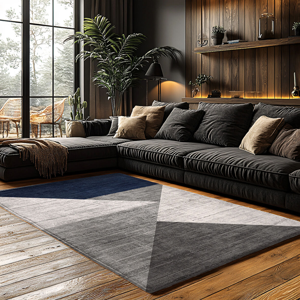 Kaymaz Taban Trend Vintage Yıkanabilir Dijital Baskı Halı