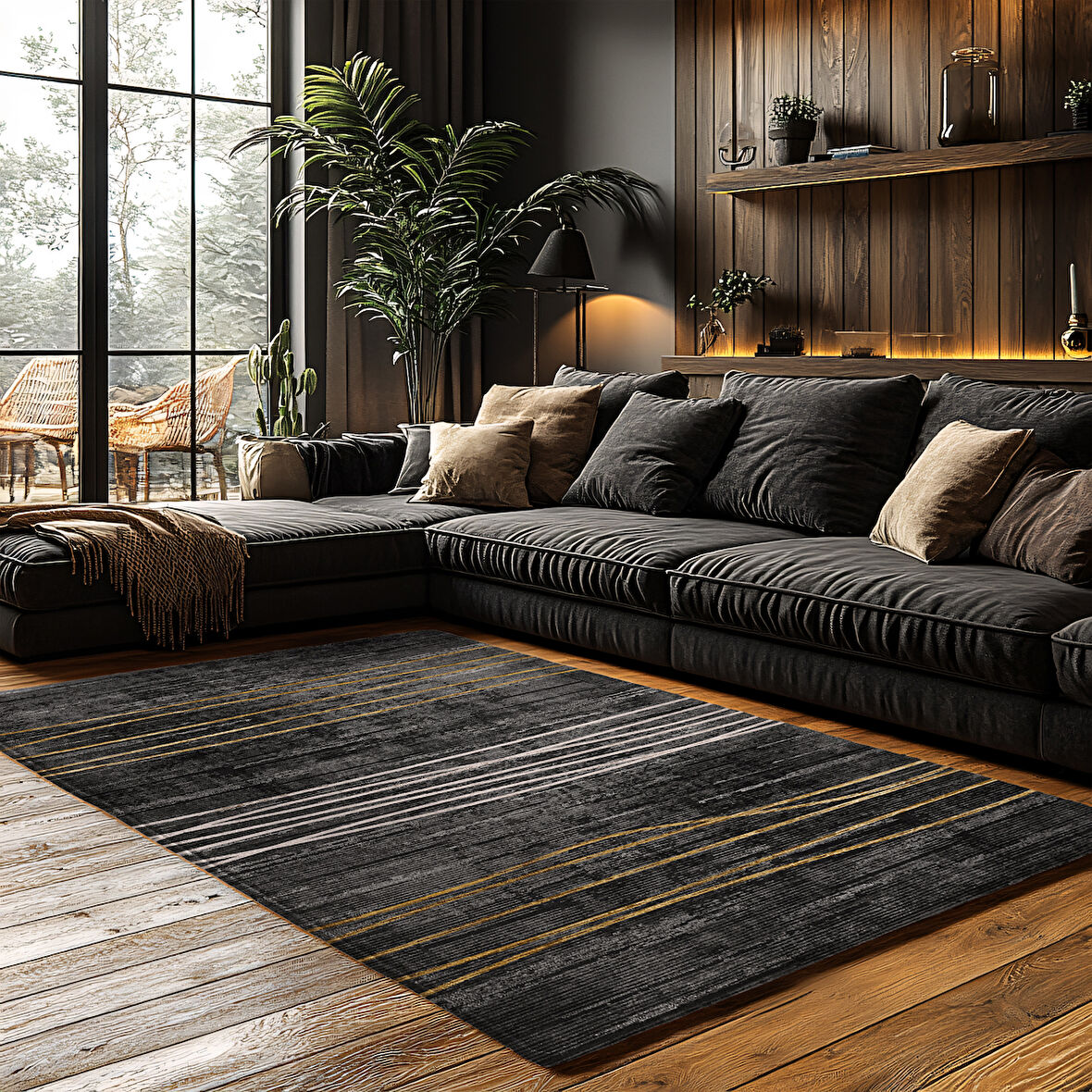 Kaymaz Taban Trend Vintage Yıkanabilir Dijital Baskı Halı