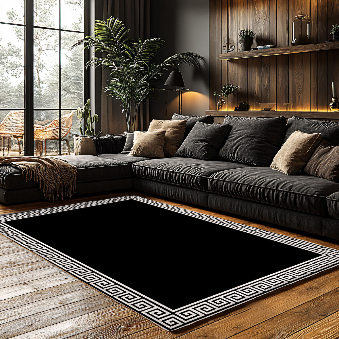 Kaymaz Taban Trend Vintage Yıkanabilir Dijital Baskı Halı