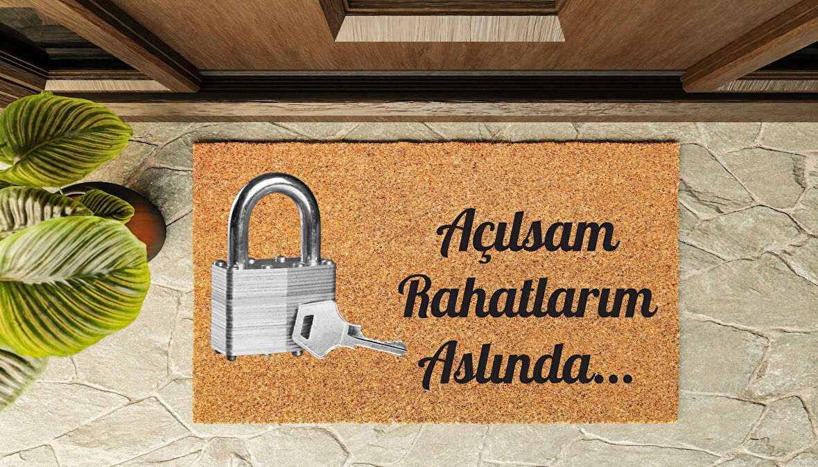 Kapı Önü Paspası Özel Tasarım Koko Model Açılsam Rahatlarım PK-1511