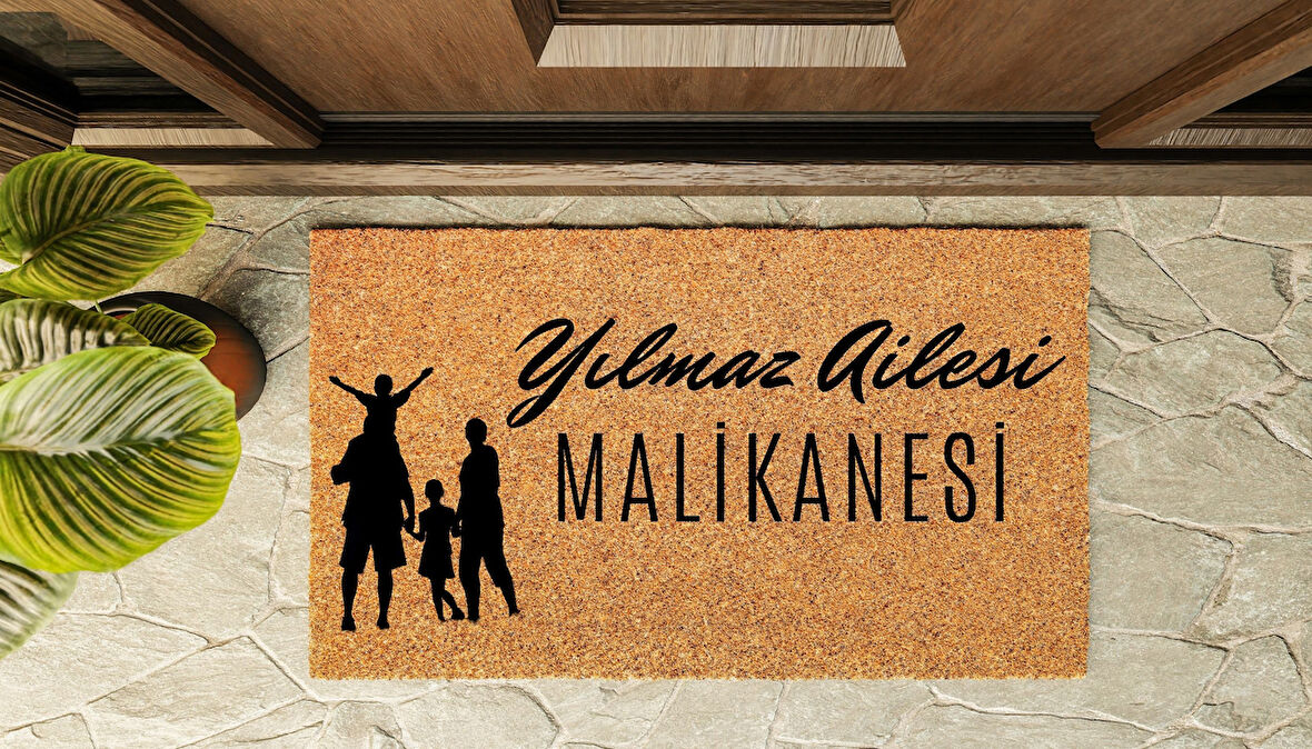 Kapı Önü Paspası Kişiye Özel Yazı Yazılır Koko Model Malikane PK-1601