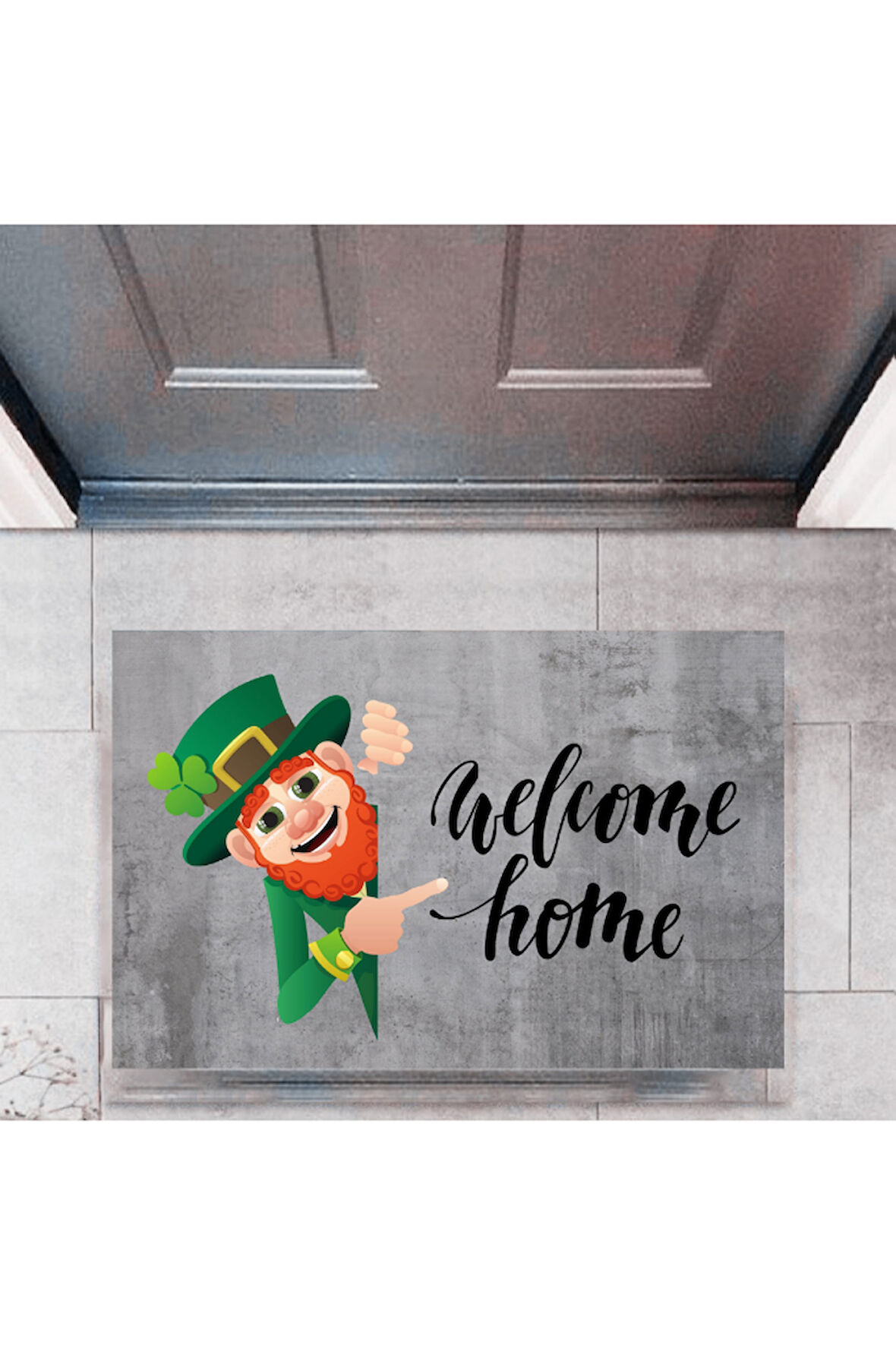 Kapı Önü Paspası Dekoratif Dijital Baskı Welcome Home P-2336