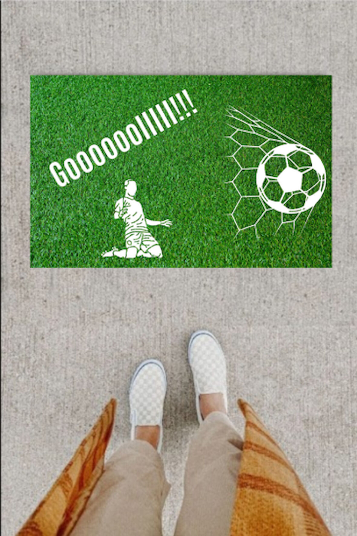 Kapı Önü Paspası Dekoratif Dijital Baskı Goooolllll P-2347