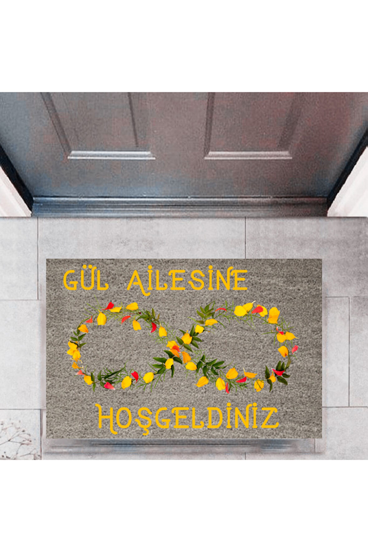 Kapı Önü Paspası Dekoratif Dijital Baskı Kişiye Özel P-2452