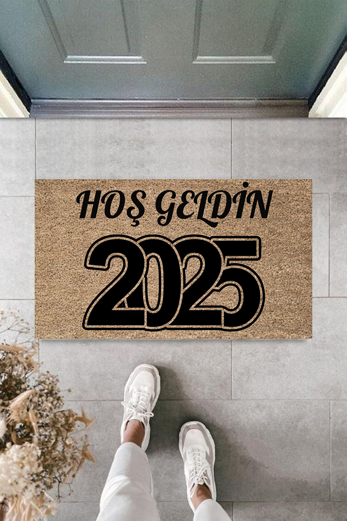 Kapı Önü Paspası Yeni Yıl 2025 Özel Tasarım Model 31