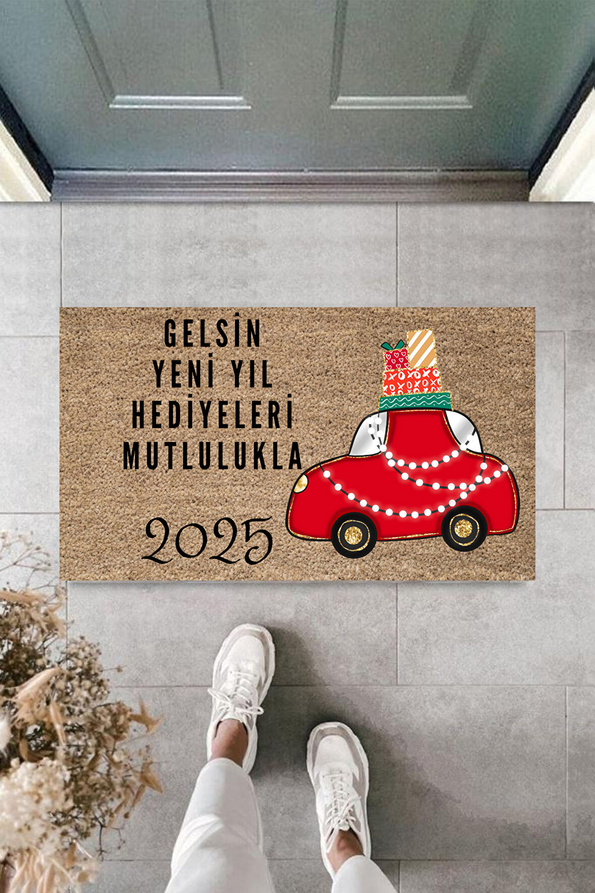Kapı Önü Paspası Yeni Yıl 2025 Özel Tasarım Model 63