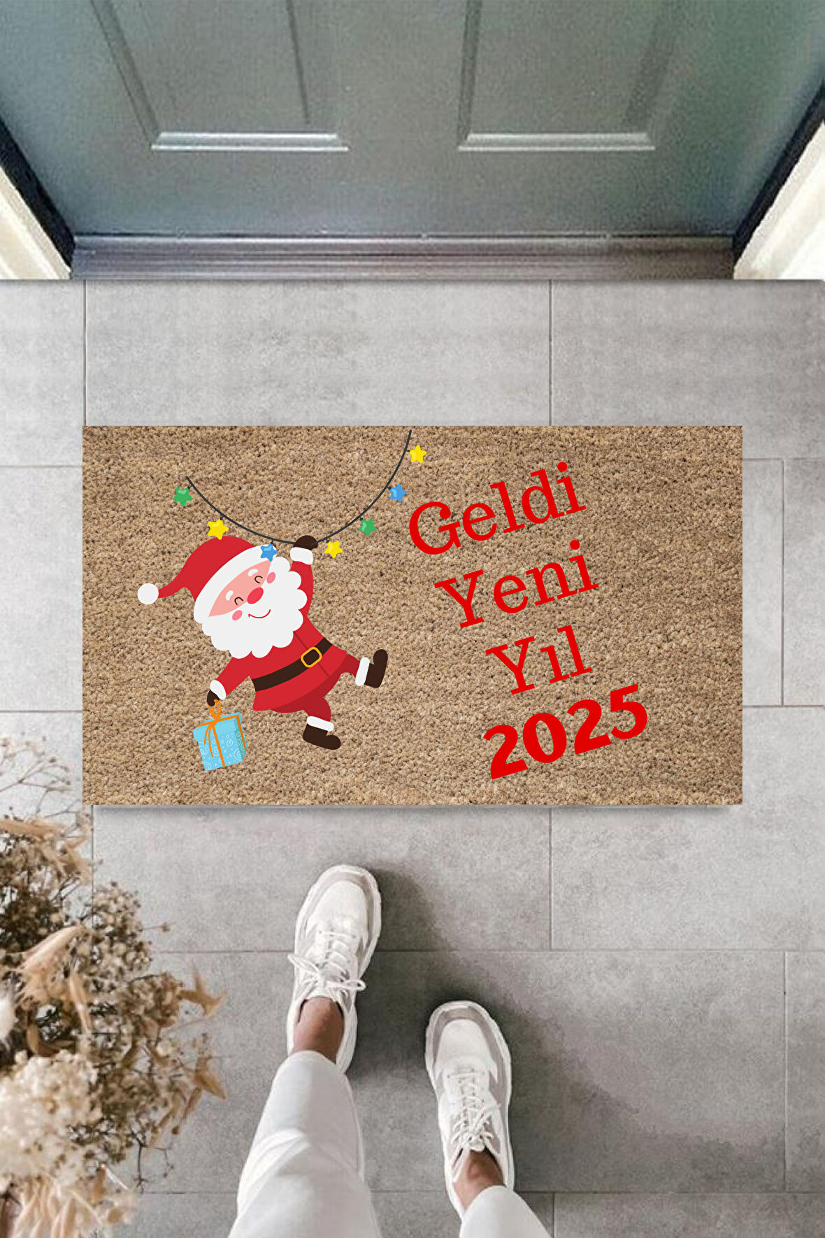 Kapı Önü Paspası Yeni Yıl 2025 Özel Tasarım Model 65