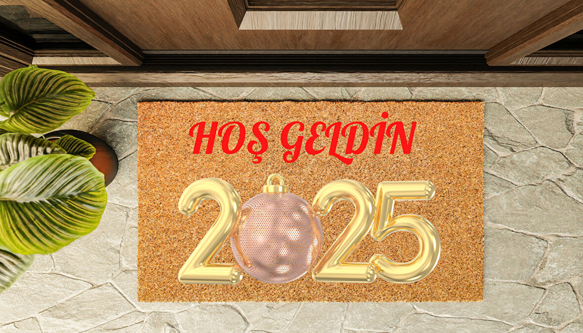 Kapı Önü Paspası Yeni Yıl 2025 Özel Tasarım Koko Model 109
