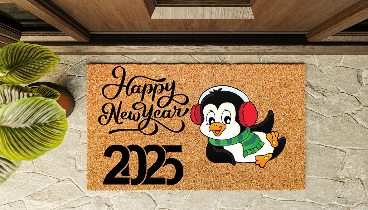 Kapı Önü Paspası Yeni Yıl 2025 Özel Tasarım Koko Model 118