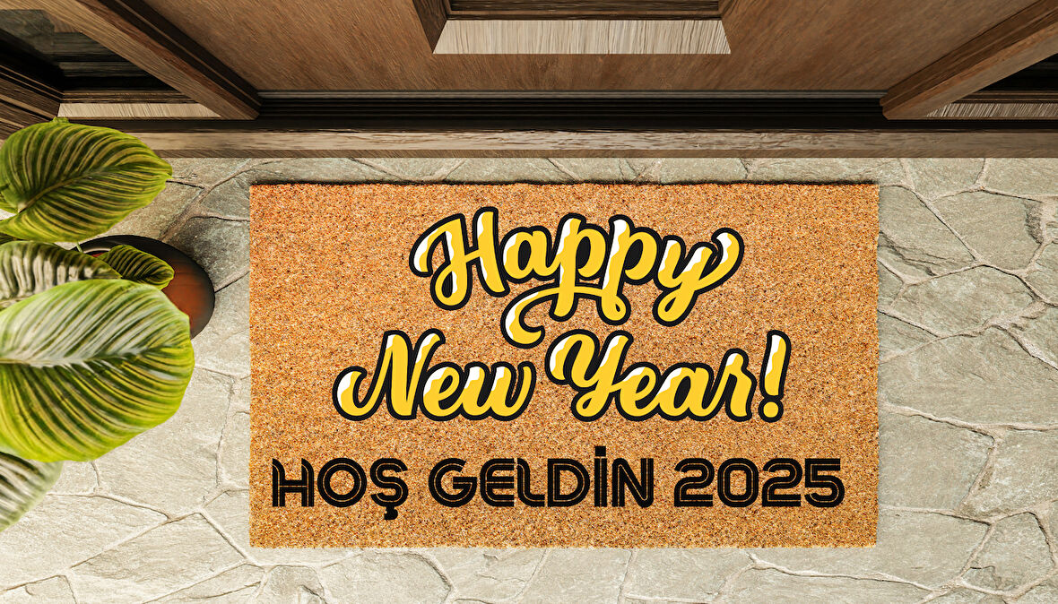 Kapı Önü Paspası Yeni Yıl 2025 Özel Tasarım Koko Model 136