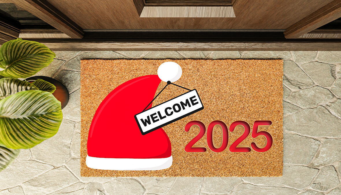 Kapı Önü Paspası Yeni Yıl 2025 Özel Tasarım Koko Model 142